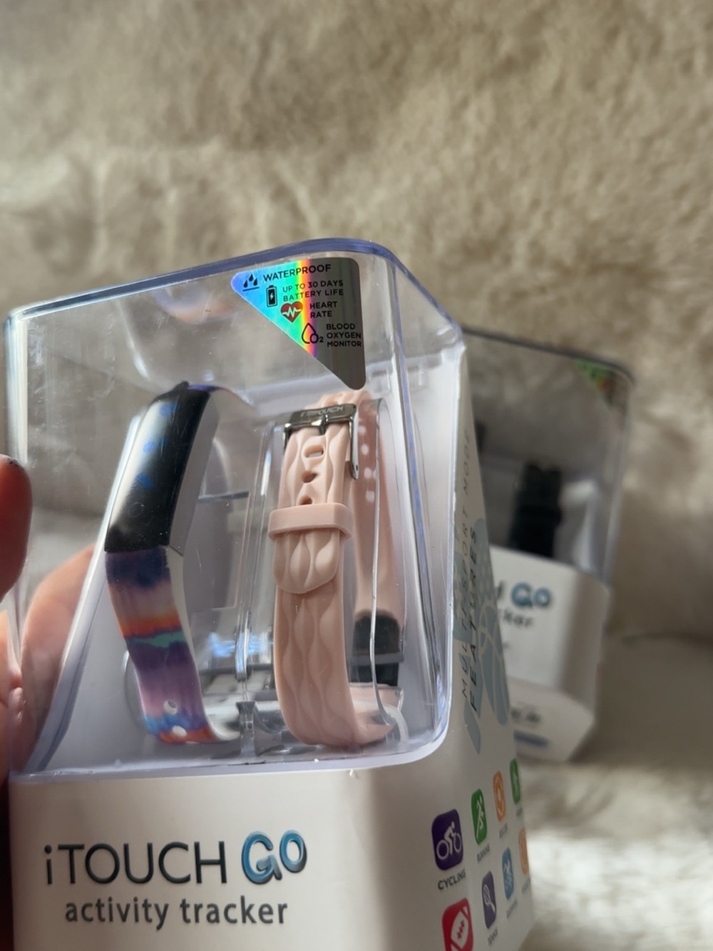 Go Activity Tracker with Pink Silicone Band